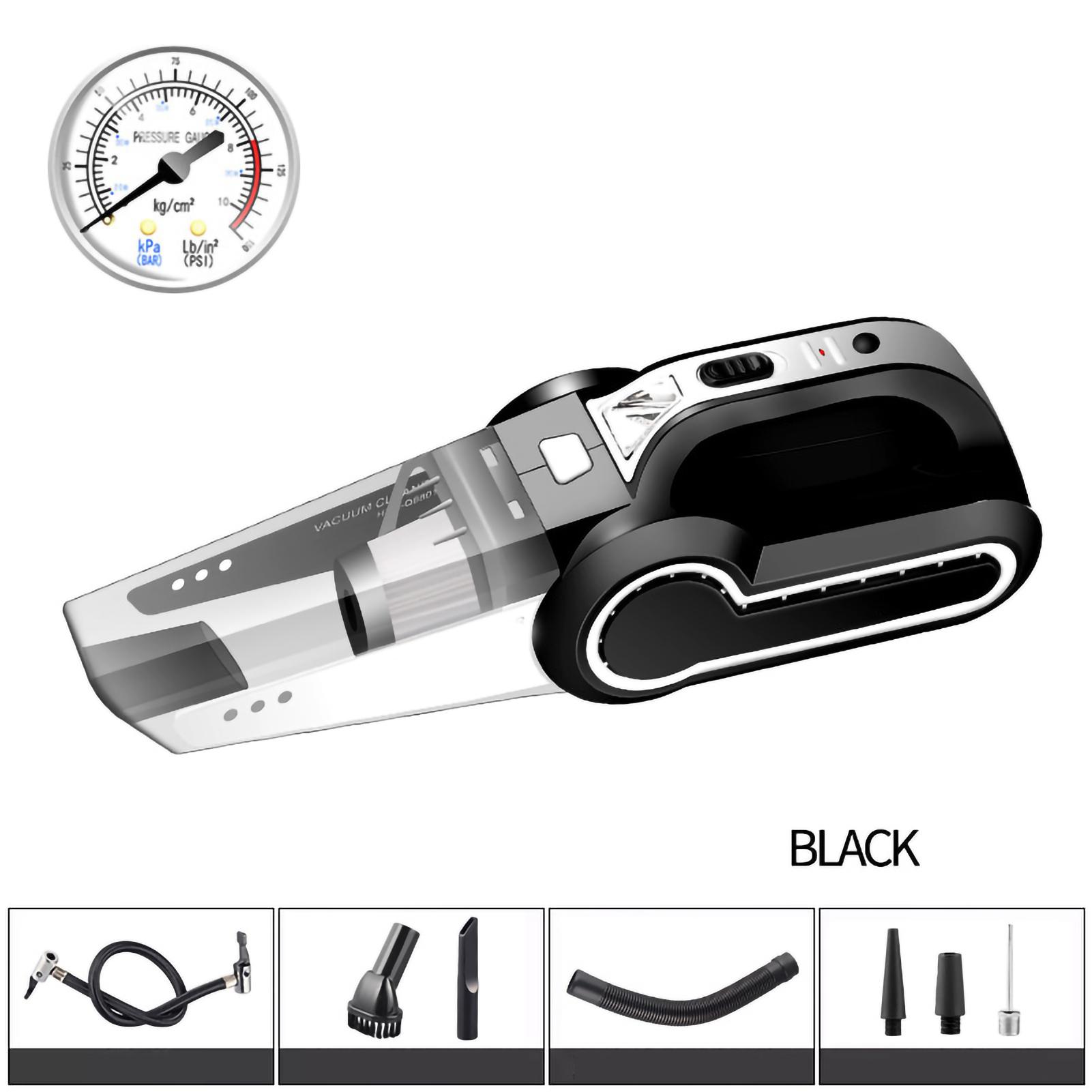 

Автомобильный пылесос 4 в 1, воздушный насос, измерение давления, высокая мощность, многофункциональный, портативный