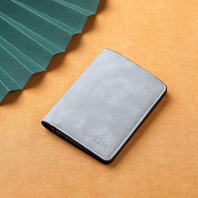 Men’s Slim Bifold Wallet PU Leather ID Card Holder Driver License Wallet Thin Business Card Organizer Pocket Purse
