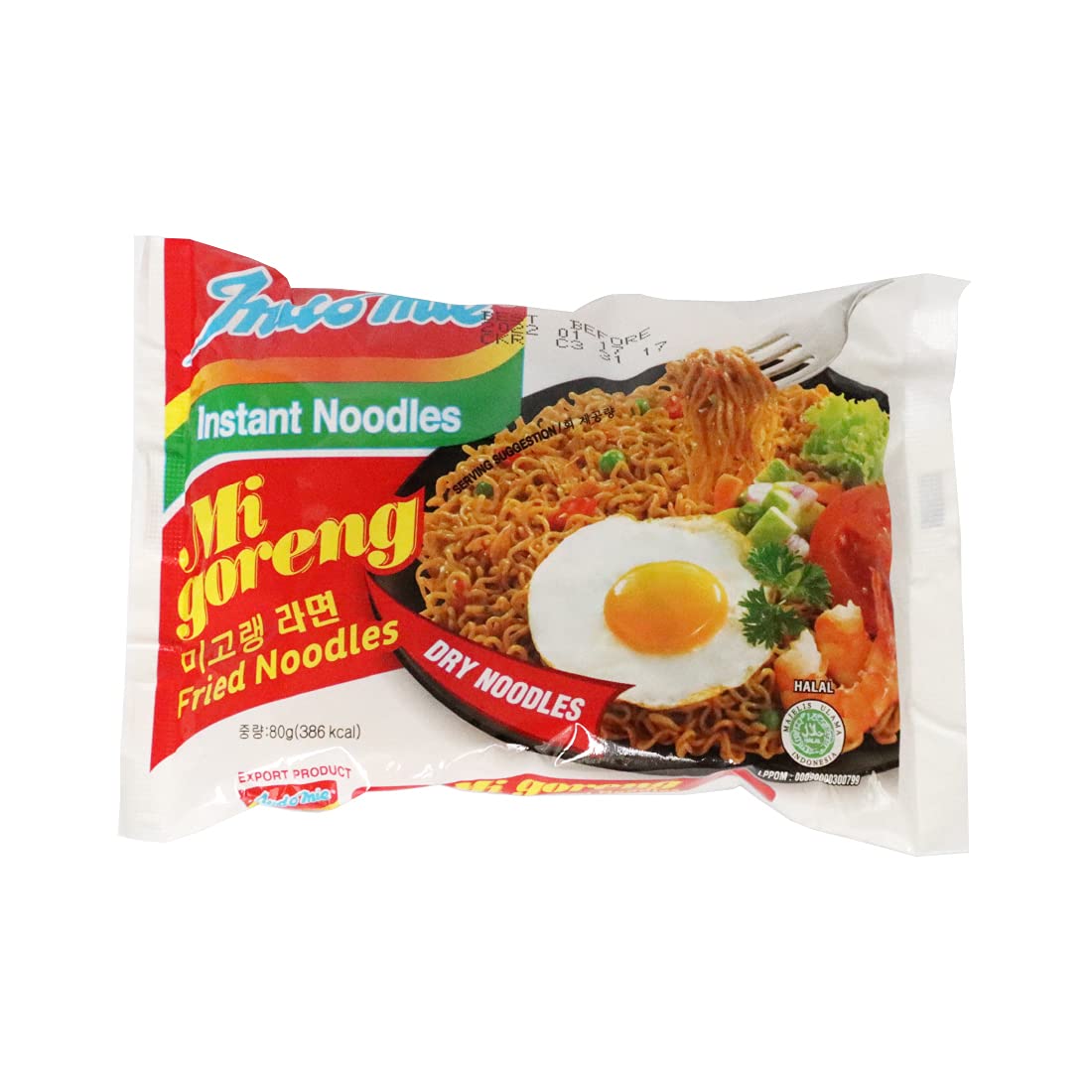 Nanyogen Indomie Mie Goreng Fried 80g 10 (Indonesian-Style Noodles) (Halal Certified) (x bags)
