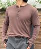 UMBRELLA ON THE GO Signature Button Cuff Henley Neck Flow Long Sleeve