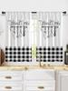 Small Window Curtains, Kitchen Cur interior decortains, Sho for home usert Curtains, Fresh, Rod Pocket, New Style, 2Pcs