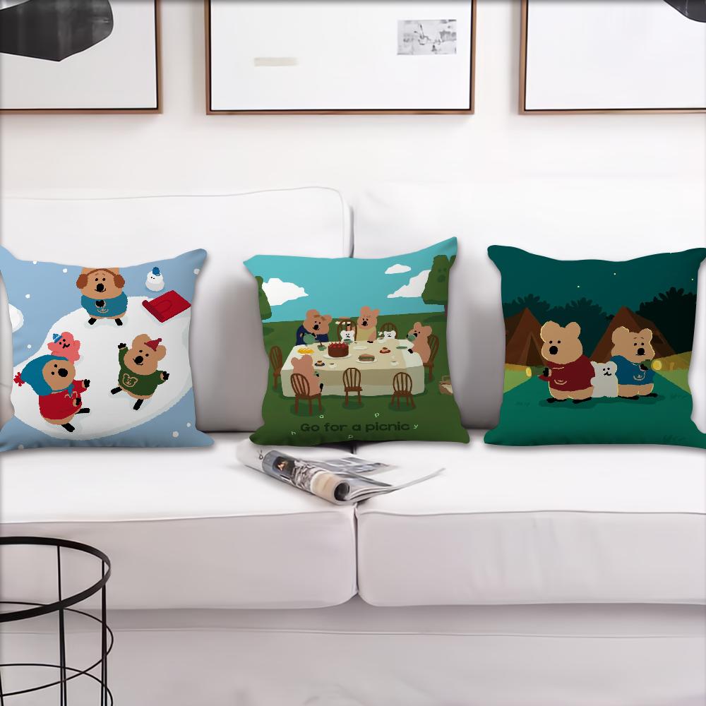 Cartoon D-Dinotaengs Cute kawaii cushion cover Pillow Cover Home Sofa living Decoration Room  Office Car Nordic Simplicity