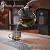 Quandu Heat-Resistant Glass Teapot with Wooden Handle