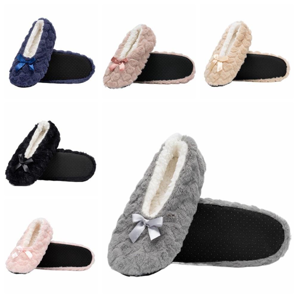 Heart Thicken Plush Socks Thermal Bow Sleeping Socks Simple Winter Floor Socks Girls