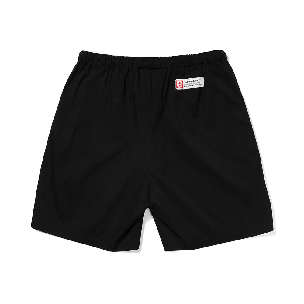 EXTRAORDINARY Side Slit Shorts Black