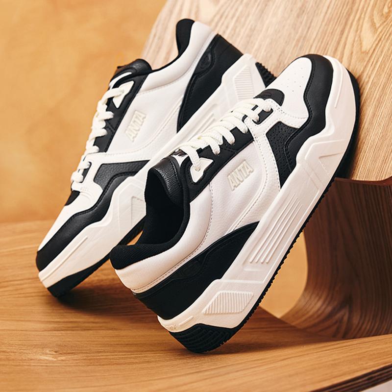 Anta Durable Low-Top Skate Shoes Men Sneakers White Black 112438024-1