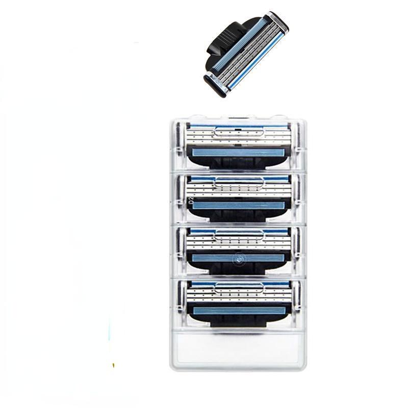 Лезвия, 4 шт., мужские кассеты для бритья, бритвенный картридж Make3