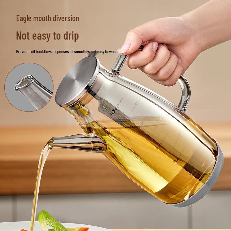 YOUQIN 600ml Glass Oil & Vinegar Dispenser