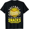 Funny Retro Softball Brother I'm Just Here for The Snacks T-Shirt