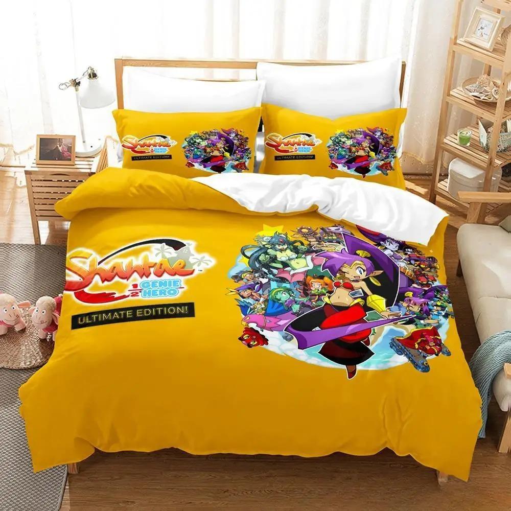New Shantae Half-Genie Hero Bedding Set Single Twin Full Queen King Size Bed Set Adult Kid Bedroom Duvetcover Sets 3D Anime Game Tool