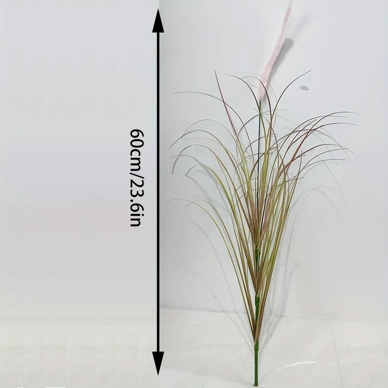 5Pcs Artificial Plants 60cm Fake Plants Lifelike Green Plant Decor Outdoor Indoor Decor Floral Arrangements Foxtail Grass