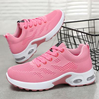 Shoes Women's New Mesh Air Cushion Shoes Light Running Soft Sole Breathable Sports Shoes Women