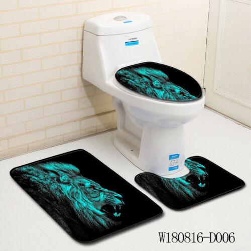 Creative Toilet Three-Piece Floor Mat Bathroom Three-Piece Carpet Doormat