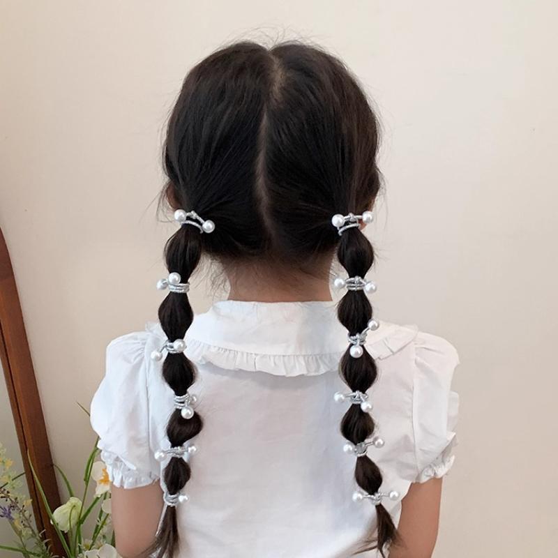 10 Stück Kinder Elastische Haargummis Bonbonfarbe Baby Mädchen Haarband Zöpfe Halter Gummiband Haarschmuck Kopfschmuck