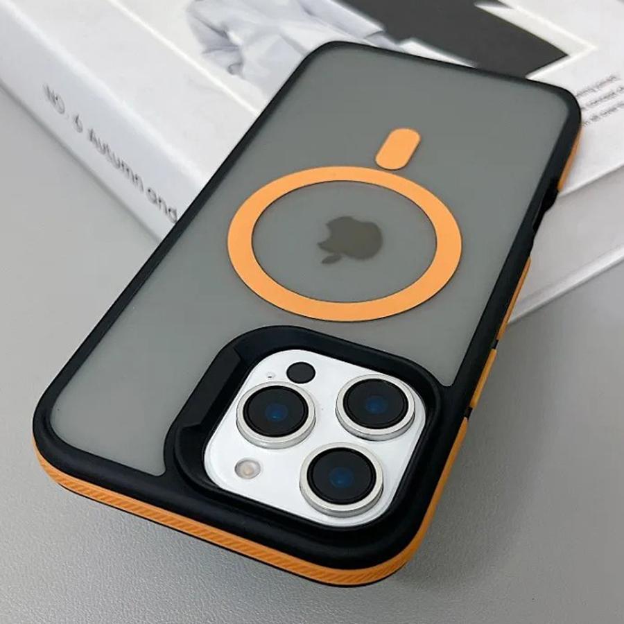 Luxury Magnetic Color Matte Translucent Armor Shockproof Case For iPhone 16 13 15 14 12 11 Pro Max Magsafe Wireless Charge Cover