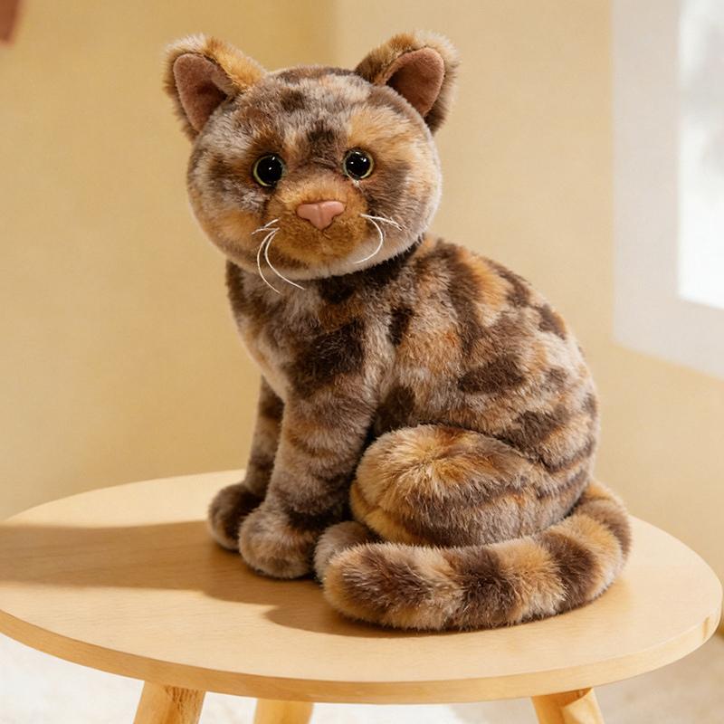 26Cm Cartoon Cat Plush Doll Colorful Gray Orange Cow Cat Siamese Cat Tabby Cat Animal Stuffed Toy Home Decor Gift For Children