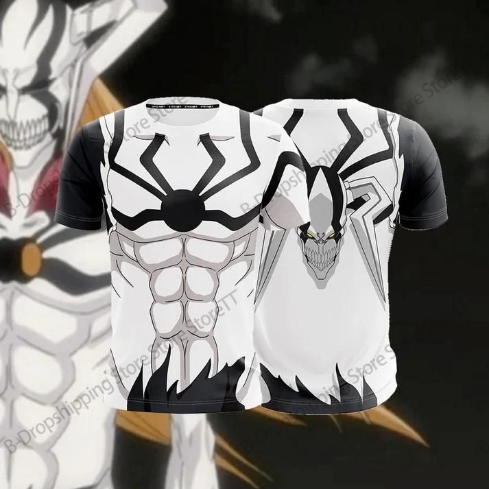 ETST21 Bleach Kenpachi Zaraki Anime Manga 3d Print T-shirt Mannen Vrouwen Mode Korte Mouw Tops T-shirts Herenkleding Jongen T-shirt Grote Maat 3XL