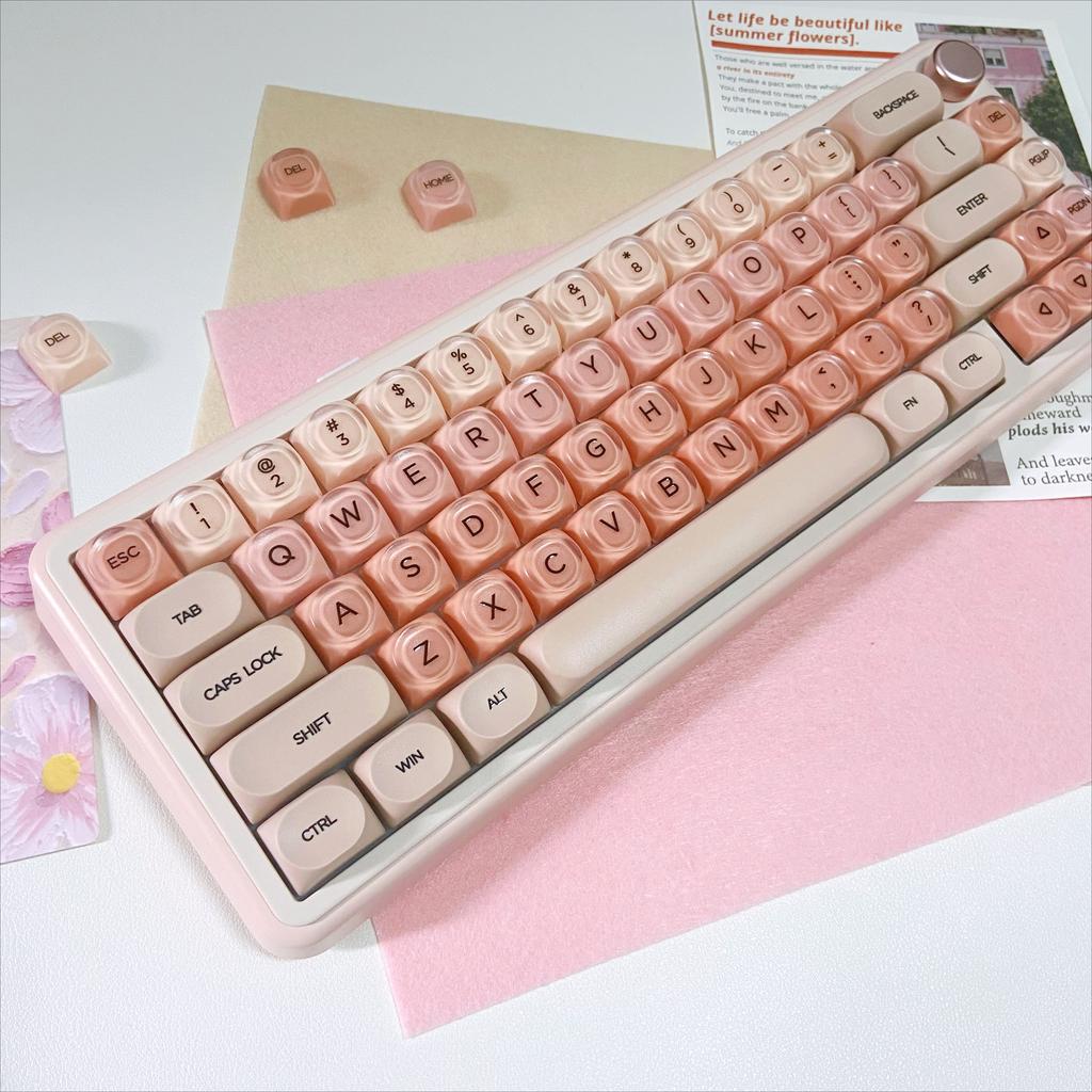 Xiaomi Foundation Crystal Keycaps Set HOA Profile Key Caps Custom DIY Gaming Mechanical Keyboard PBT Keycap Set for Office Keyboard