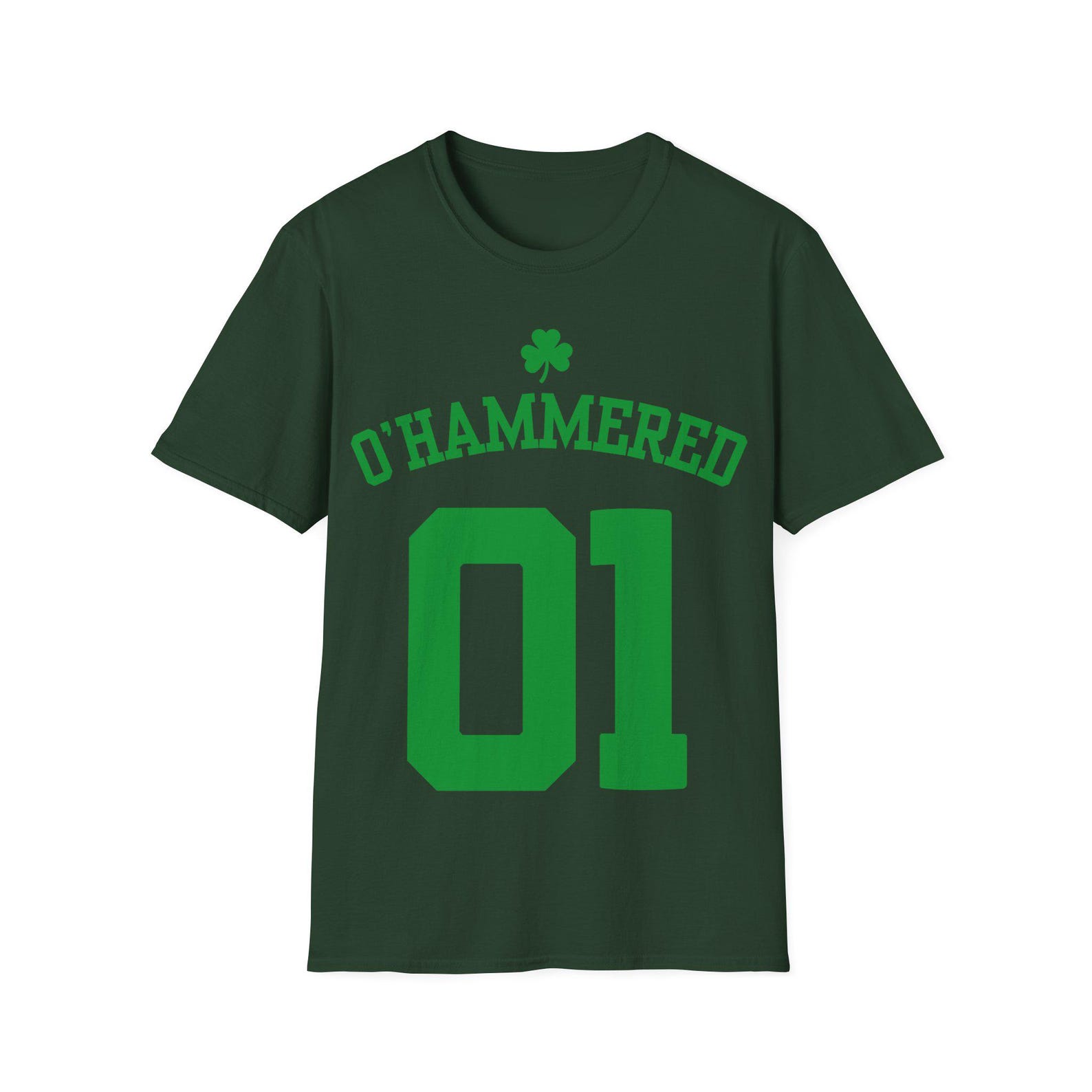 O Hammered 01 T-Shirt | Shamrock St. Patrick s Day Jersey L