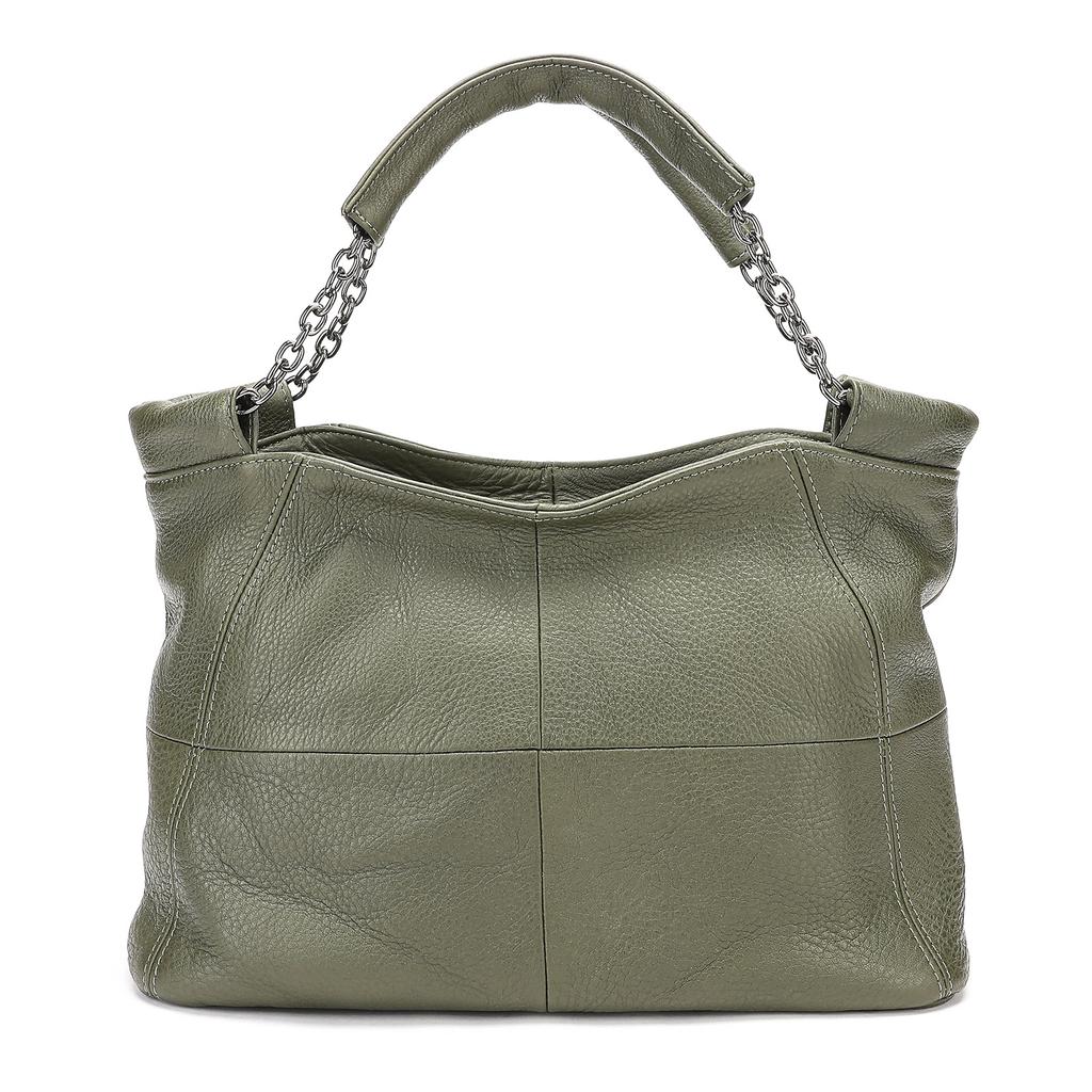 Ręcznie robiona damska torebka z prawdziwej skóry w stylu retro, na jedno ramię, crossbody, z górnej warstwy skóry bydlęcej, łańcuszek pod pachę, torebka o dużej pojemności