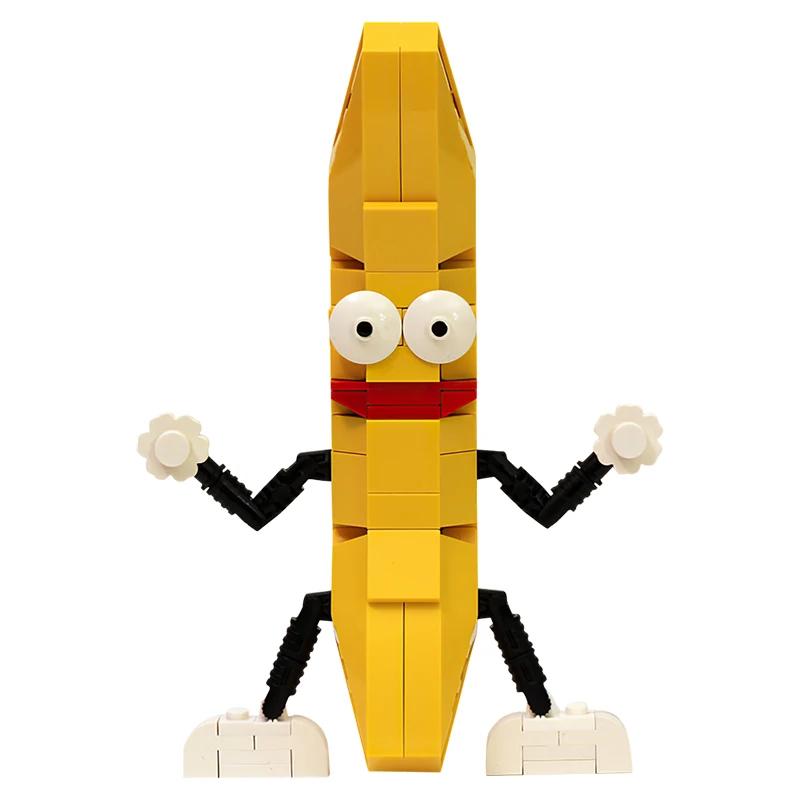 Gobricks Moc Funny Dancing Banana Building Block Creativity Action Dance Banana Fruit Interactive Assemble Toys Children Gift