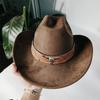Sombreros de Cowboy Personalizados para mujer sombrero de cowboy retro hombres Sombrero de Mezclilla Estilo Cattleman Unisex Sombrero de Ante Ranchero para Hombre sombrero hombre