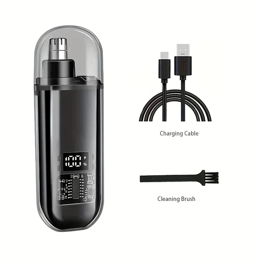 Men’s Electric Nose Ear Hair Trimmer USB Rechargeable Clipper Portable Mini Fast Charging Grooming Tool