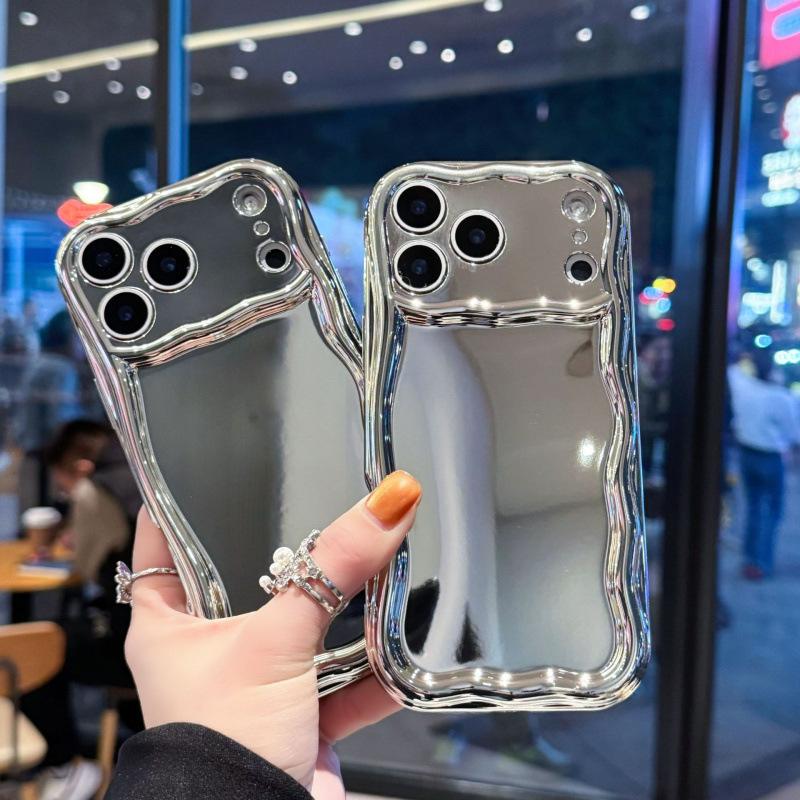 Electroplating cream pattern material is suitable for Apple 17promax cute new mobile phone case iphone15/14/11