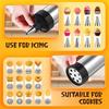 Cookie Press with Nozzles Stainless Steel Biscuit Maker Easy Squeeze Dough Maker Cookie Decorating Tool for Home Commercial Use