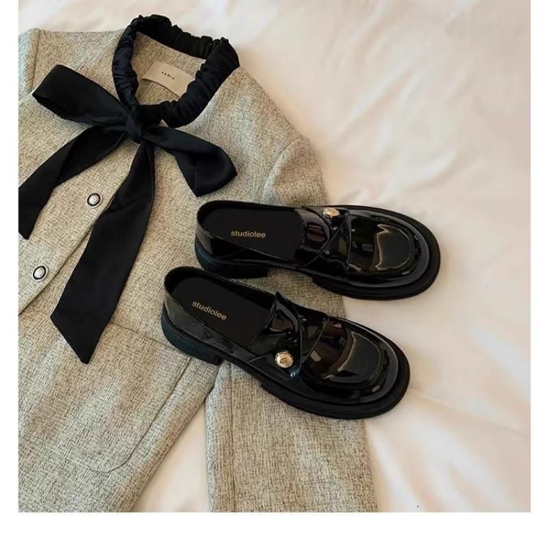 Pantofi mici din piele cu talpă moale cu talpă groasă Pantof unic