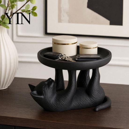 Anti-slip Storage Rack Jewelry Rack, Cat Shape, Anti-Falling Ring Holder, Durable Bathroom Shelf Resin Anti-Slip Space-Saving Organizer, for