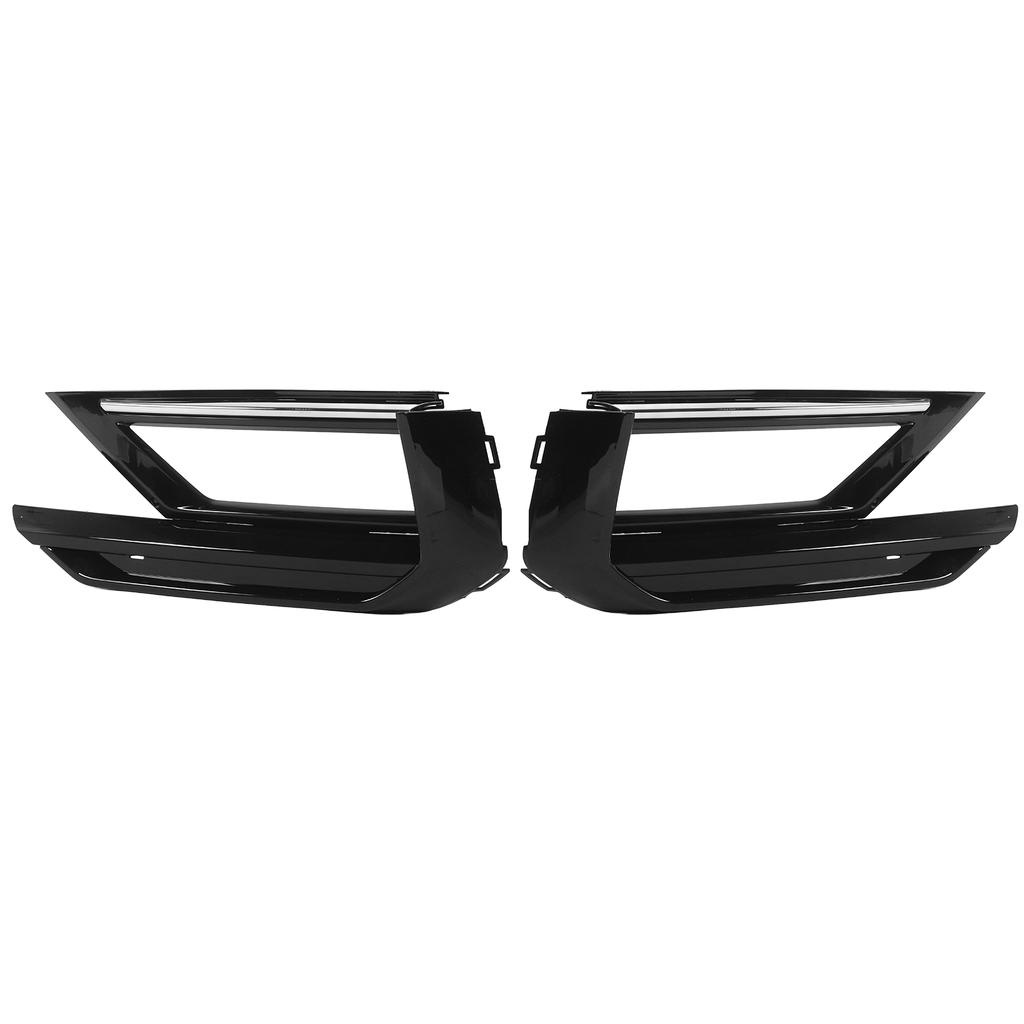 Front Bumper Lower Fog Light Grille Glossy Black Stylish Look Lower Fog Lamp Grille Cover for AD Pre