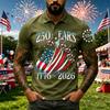 Men's Casual Short Sleeve Polo Shirt Independence Day Print 250 Years Commemorative Graphic Design Classic Fit Breathable Fabric