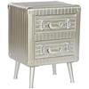 Home ESPRIT Table De Chevet Plaqué Métal Bois MDF 46 X 39 X 63 Cm