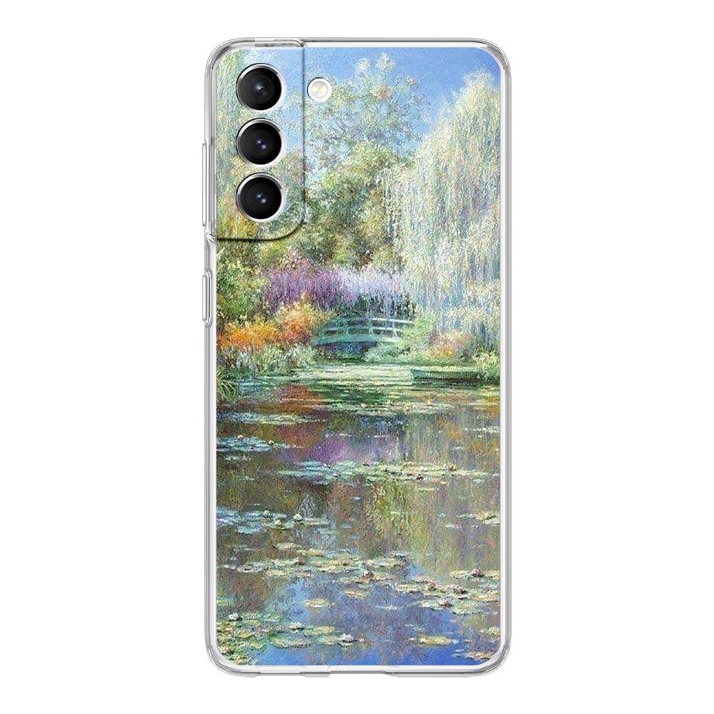 Claude Monet Art Phone Case For Samsung Galaxy S24 S23 S22 S20 Ultra S21 FE 5G S10 S9 Plus S10E S8 Soft Silicone Clear Cover