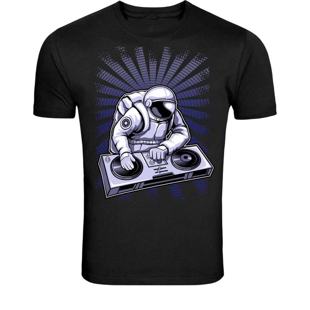 Astronaut DJ Music T-Shirt - Space Disc Jockey Party Graphic Tee