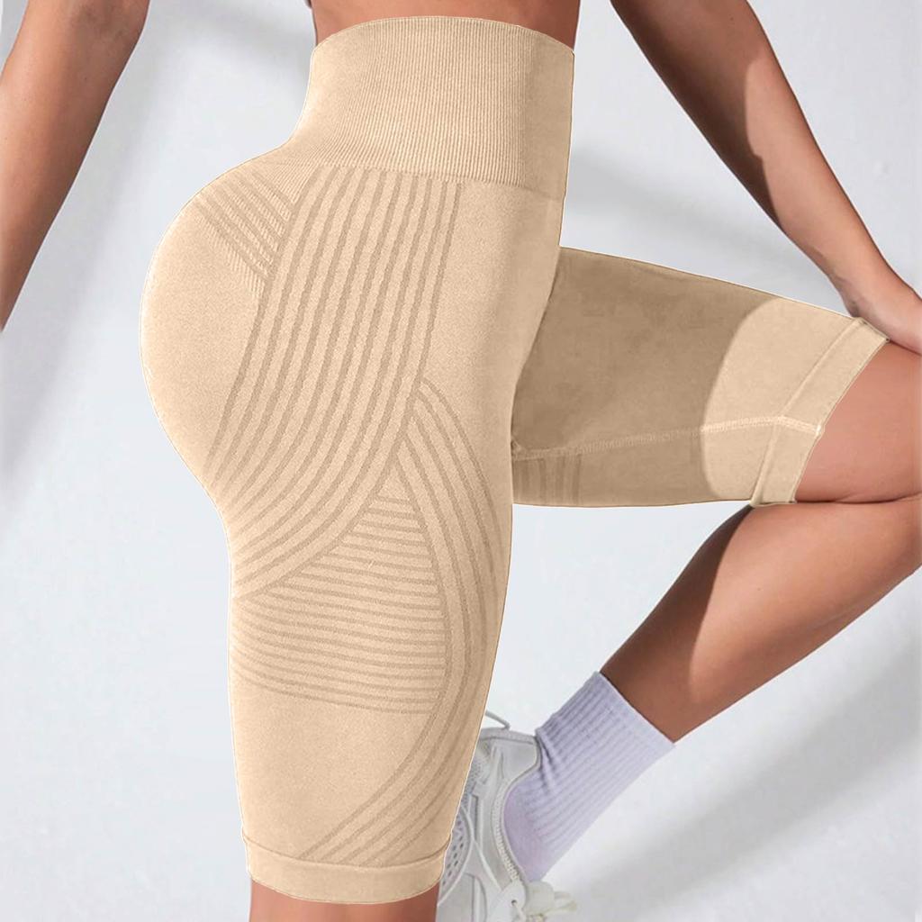 2PC Women's Casual Seamless Hip Lifting Fitness Pants With Tight Fit And High Waist, Seach Hip Yoga Pants