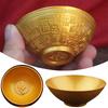 Blessing Bowl Golden Spiritual Decorative Fu Bowl Ornament Wealth Attracting Bowl Desktop Decoration Collection Bring Good Luck
