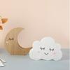 Nursery Shelf Accent Set, Wooden Moon and Cloud Room Display Decorations Pair for Tabletop Bookshelves Accessories Gift
