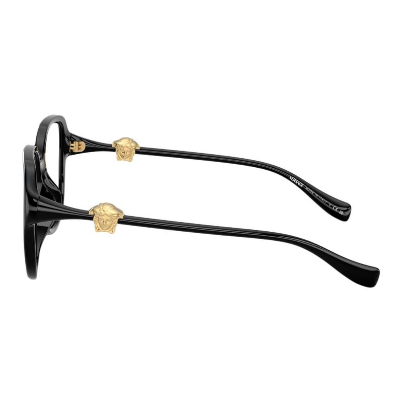 Versace Brand logo avatar design nylon square optical glasses women's black 65970785 VE3386D GB1-Black 55