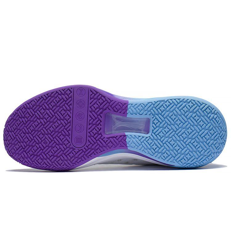 LiNing Blade 2 Low Cyber Technology Shock Absorption Anti-Slip Wear-Resistant Support Men Basketball Shoes White Blue Purple ABAS039-11