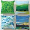 Colorful Geometric Patterns Cushion Cover Soft  EasyWash Pillow Case  Versatile for Couch Bed Travel and Office