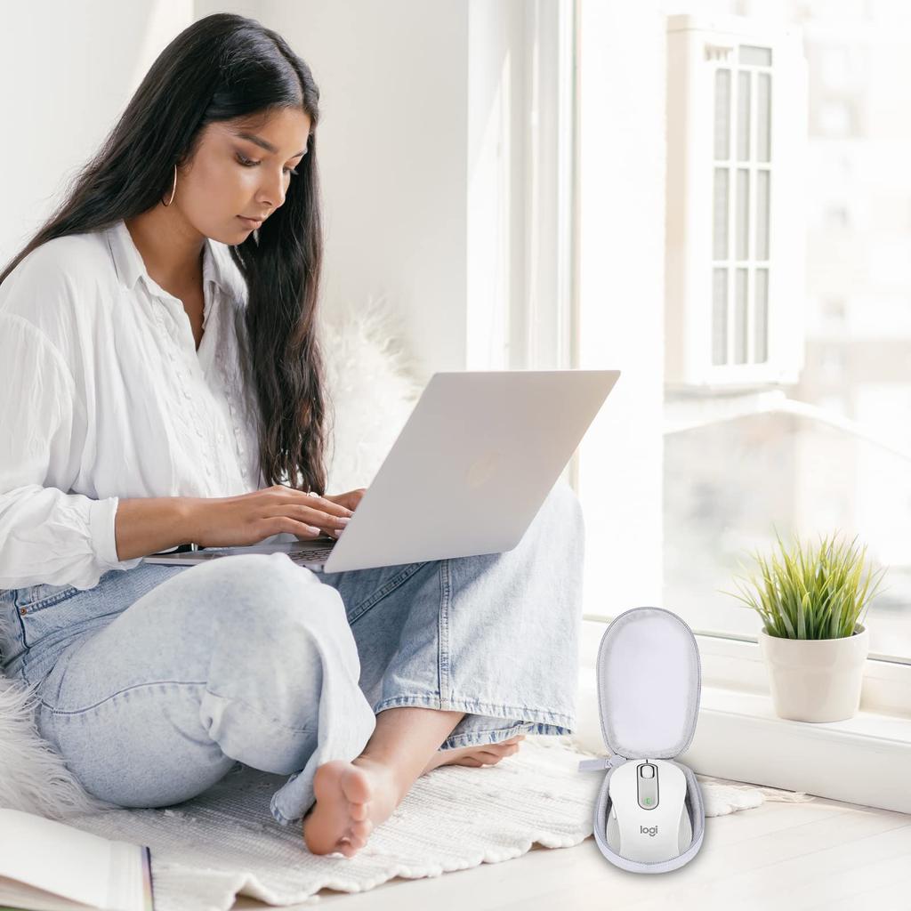 co2CREA Storage Case Compatible with Logitech Signature M750LOW / M650LOW L Wireless Mouse (Gray)