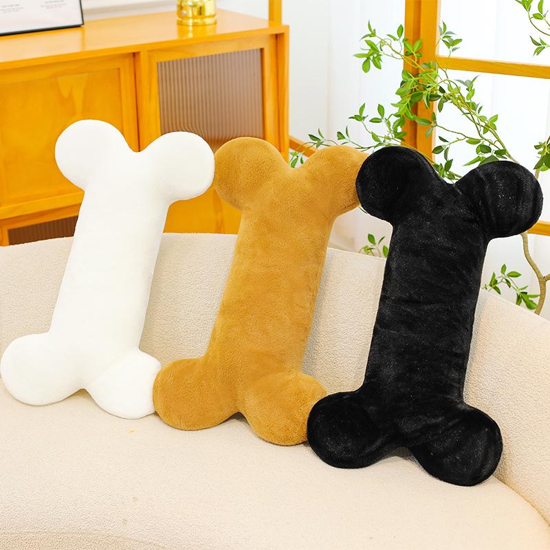 Fishbone Bone Pillow Simulation Dog Bone Plush Toy Sofa Cushion