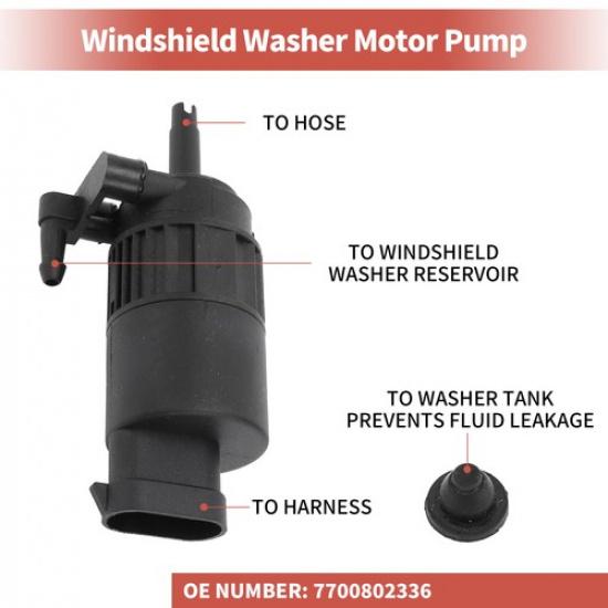 Windshield Washer Pump wGrommet Washer Fluid Pump for Renault No7700802336
