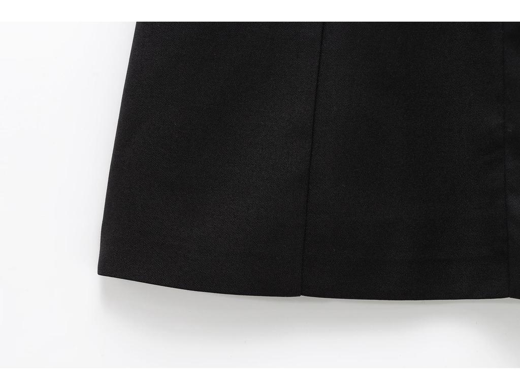 Women's 2024 Winter V-Neck Sleeveless Balloon Mini Dress with Open Back