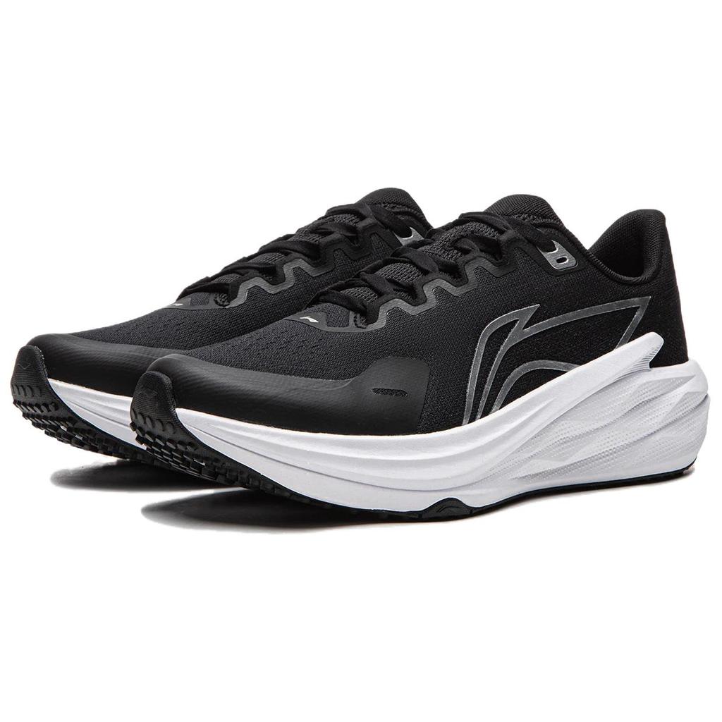 Li Ning Wind Wing 2 Comfortable Retro Shock Absorbing Wear Resistant Low Top Casual Running Shoes Women sneaker Black ARBW010-1