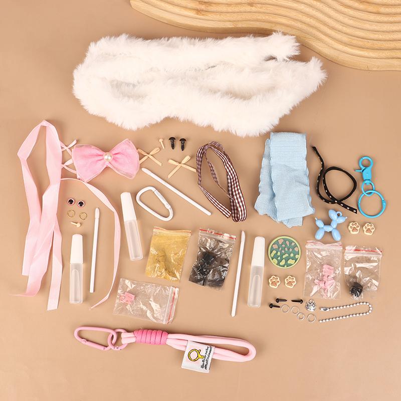 Kawaii Plush Kitten Pendant Handmade Diy Material Package Girls Children Toys Cute Hanging Gift