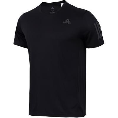 Round Neck Solid Color Brand Logo Soft Comfortable Moisture-Wicking Breathable Short Sleeve T-Shirt Men T-Shirts Black DM2810