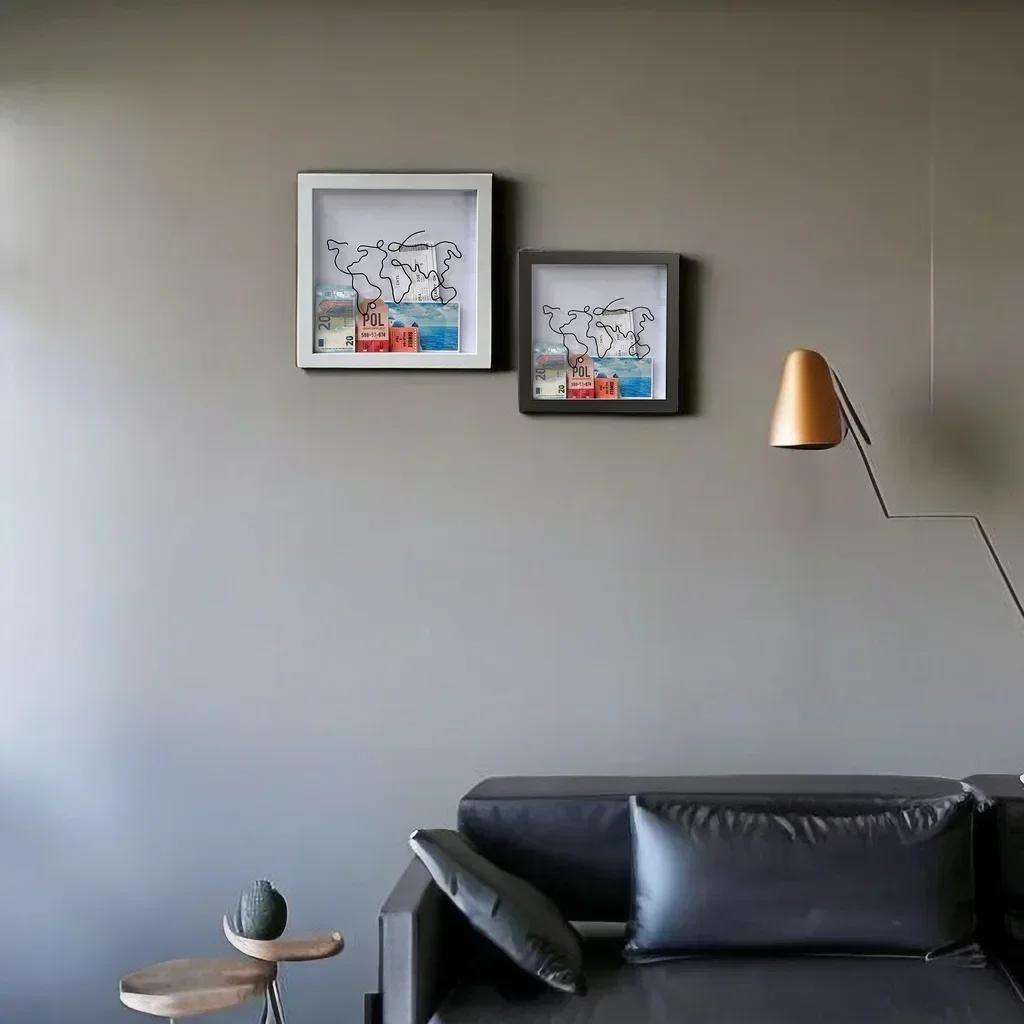 Archivero  Archive Storage Boxes Travelling Memorial Box Postcards Ticket Stamp Money Organizer Shadow Box